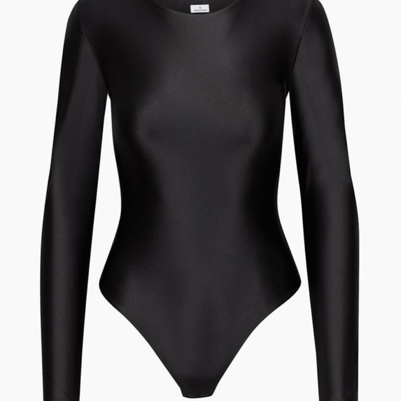 Aritzia black shiny contour bodysuit, NWT XS - Picture 1 of 5